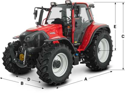 Dimensions Lintrac 95 LS Dimensions Lintrac 95 LS